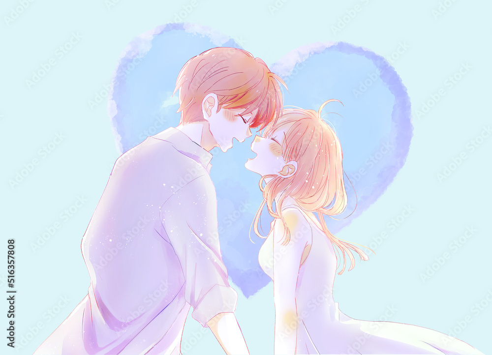 幸せそうな男女　夏