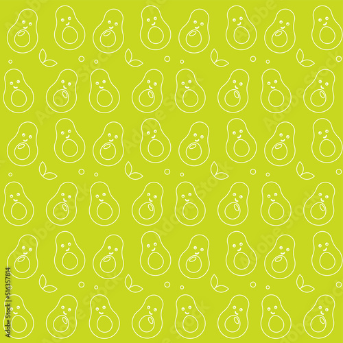 white avocado pattern