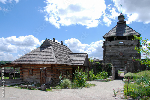 Medieval watchtower of the cossack camp  photo