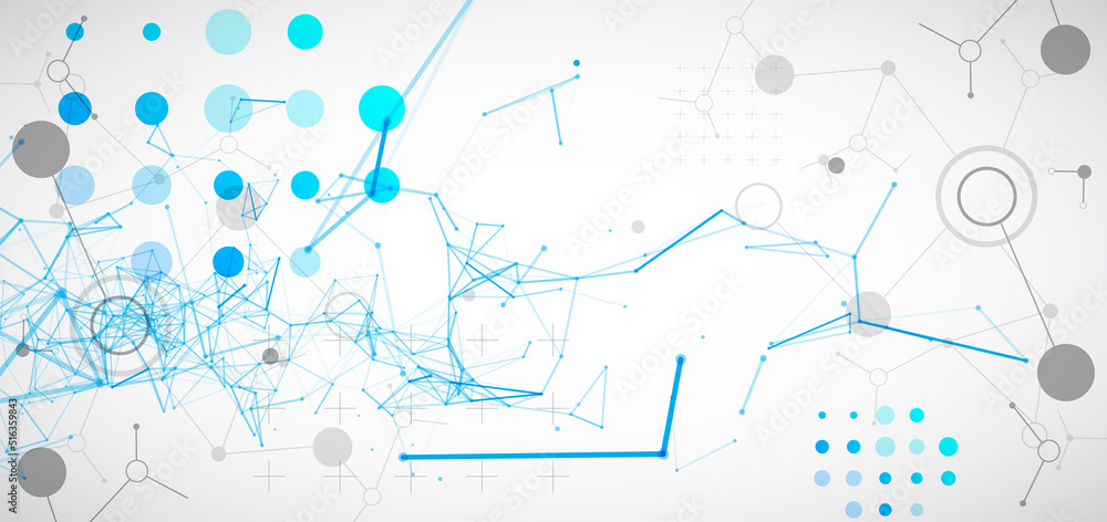 Abstract futuristic background for design works..Science template, wallpaper or banner with a DNA molecules.