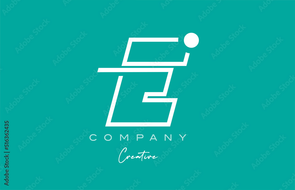 green E alphabet letter logo icon design with pastel background. Creative template for business and company green E alphabet letter logo icon design with pastel background. Creative template for business and company