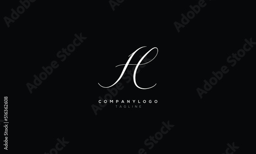 HE EH Abstract initial monogram letter alphabet logo design