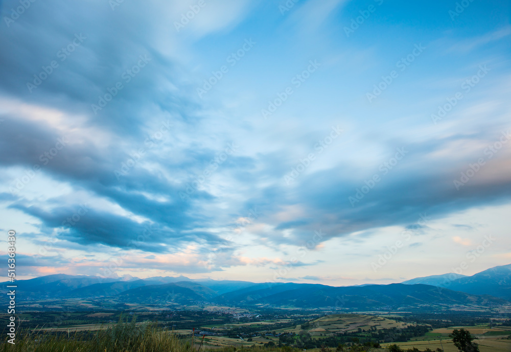 Naklejka premium Mountain landscape in La Cerdanya, Pyrenees, France