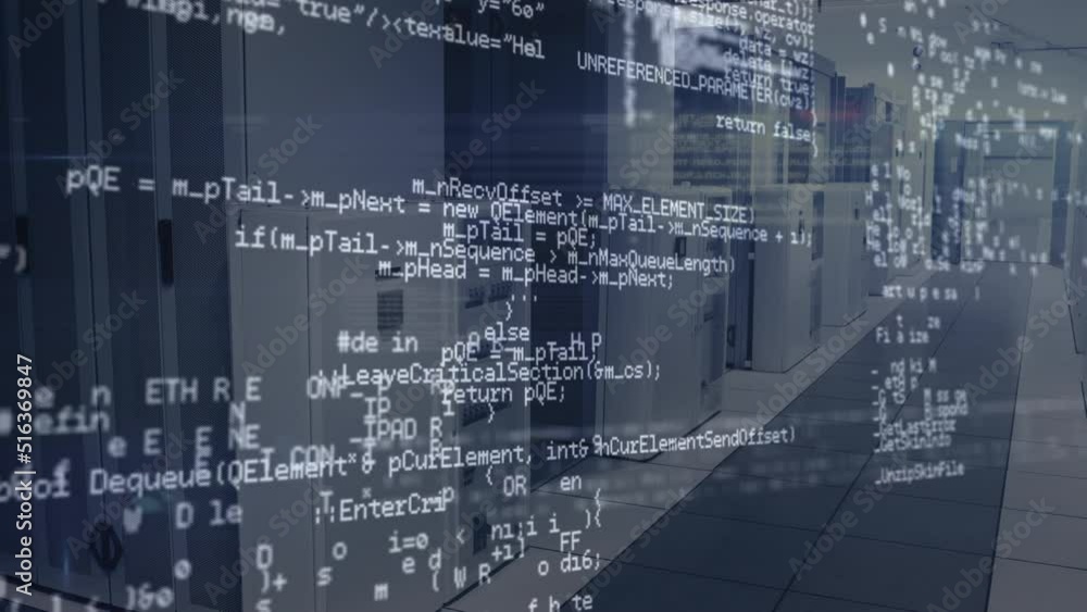 Animation of data processing over servers Animation of data processing over servers