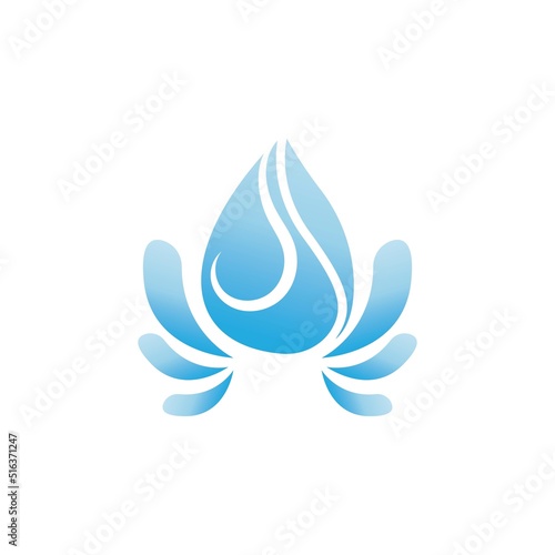 Water drop logo template vector