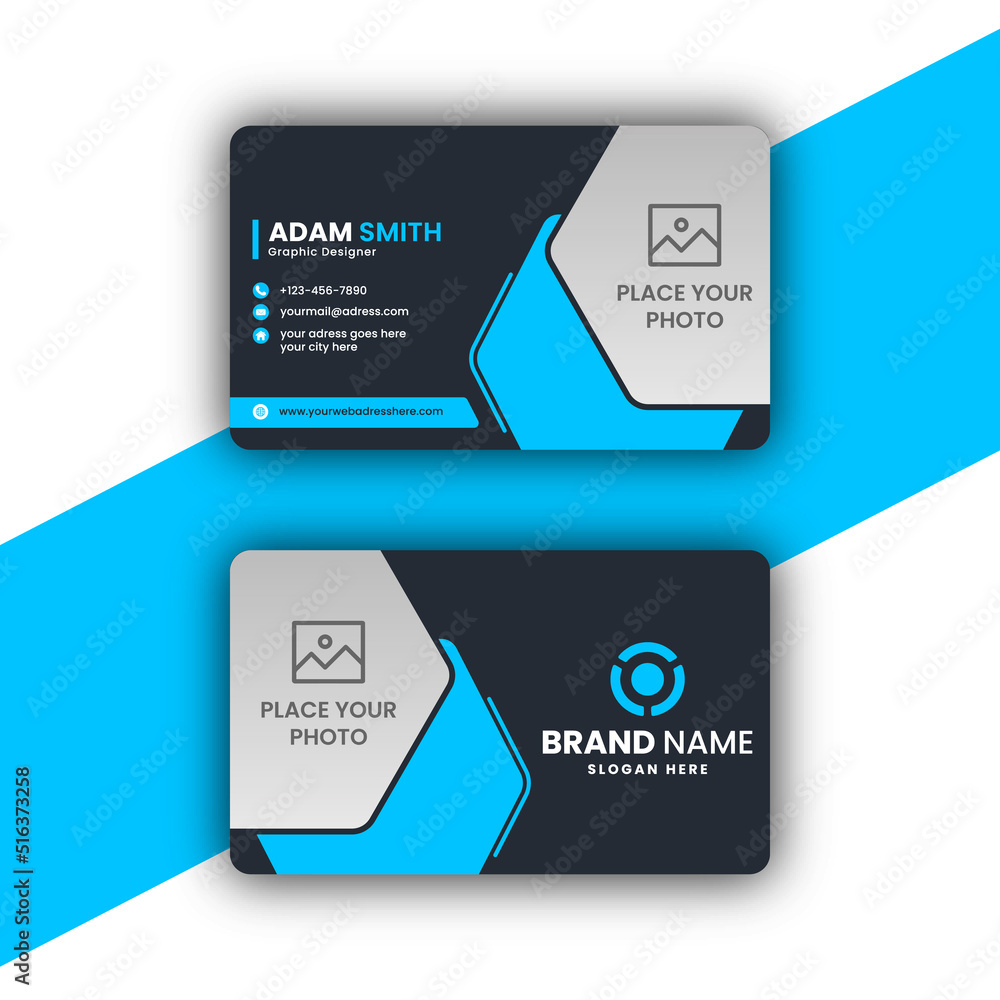 Creative and modern corporate business card design bundle, name card