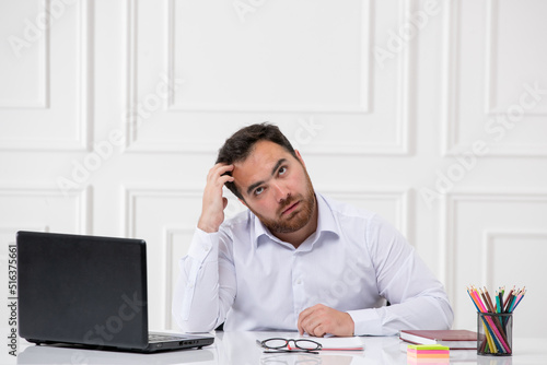 Attention Deficit Hyperactivity Disorder cute brunette young office worker easily distracted