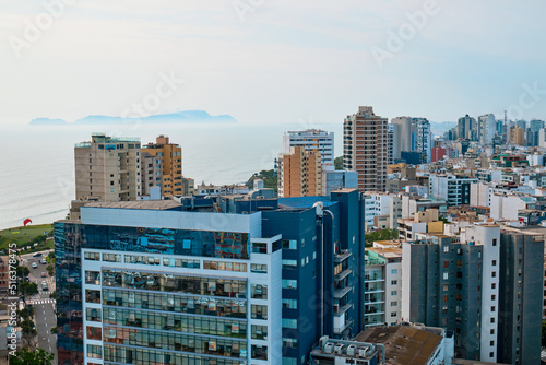 Lima  Peru. Top view of the city.