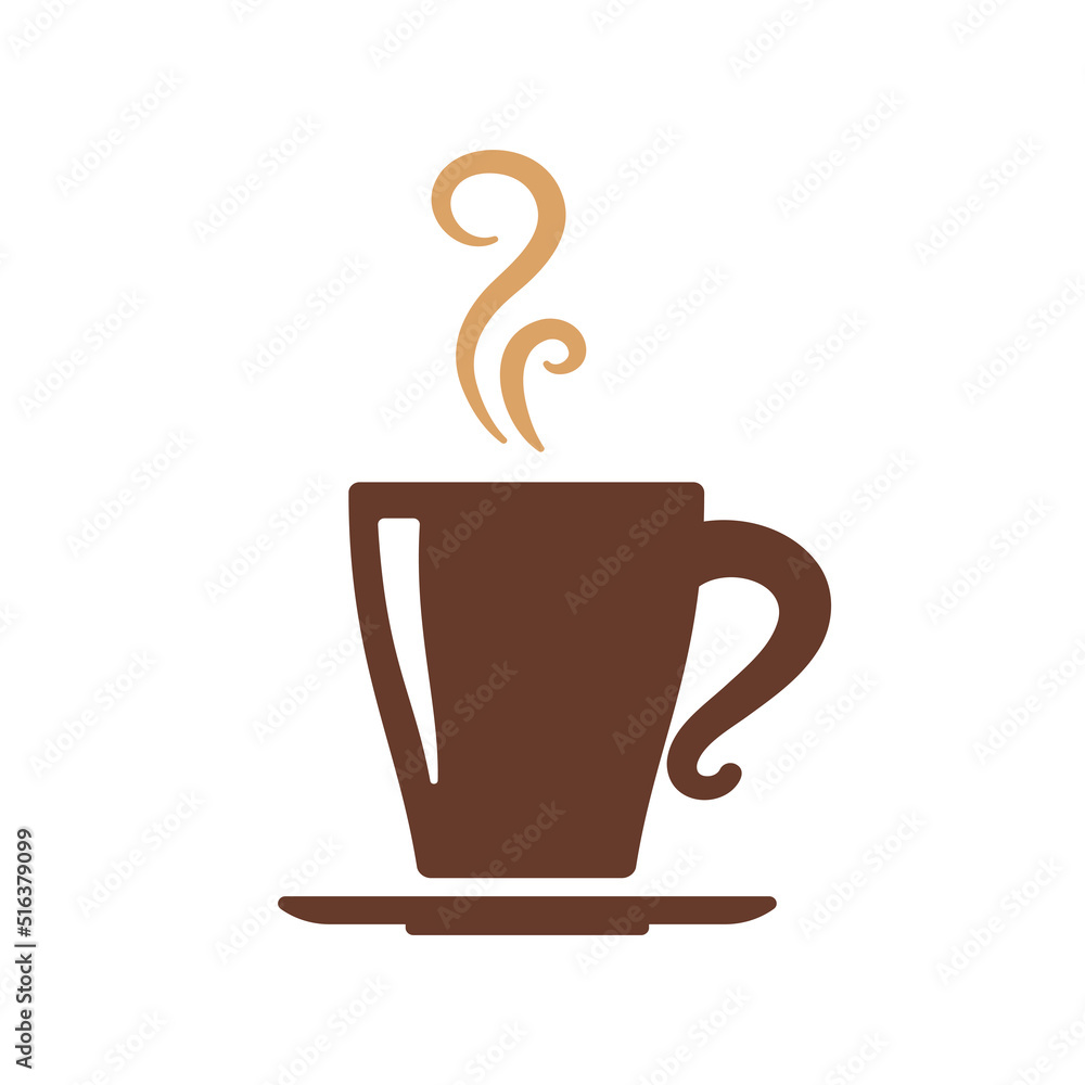 simple coffee cup vector For the hot drink menu in the cafe simple coffee cup vector For the hot drink menu in the cafe