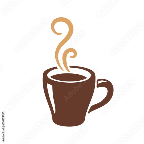 simple coffee cup vector For the hot drink menu in the cafe