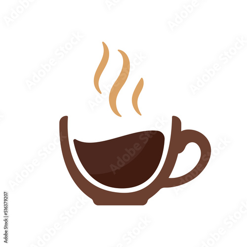 simple coffee cup vector For the hot drink menu in the cafe