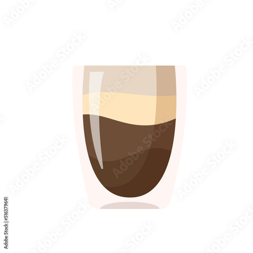 Hot coffee mug vector. Popular drink menu in the cafe For drinking to wake up in the morning