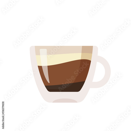 Hot coffee mug vector. Popular drink menu in the cafe For drinking to wake up in the morning