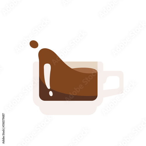 Hot coffee mug vector. Popular drink menu in the cafe For drinking to wake up in the morning