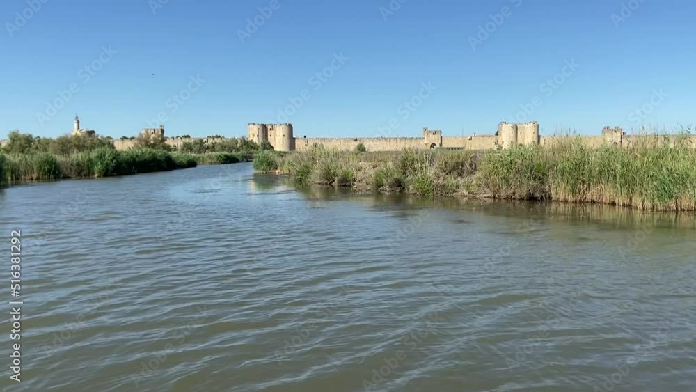 Remparts de la cité médiéval de Aigues-Mortes, Occitanie Remparts de la cité médiéval de Aigues-Mortes, Occitanie