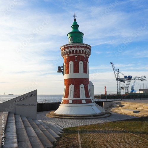 Lighthouse Pingelturm of Bremerhaven, Germany photo