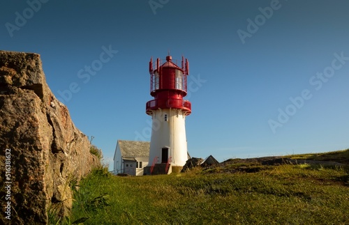 Beautiful shot of the Lindesnes lighthouse in Norge, Norway photo
