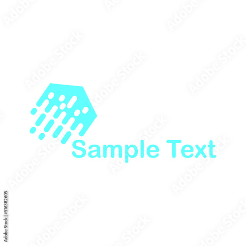 Vector design of a typography background for a brand logo and sample text on white background