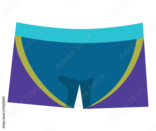 Swimming trunks. Men underwear. Boxers model, beautiful clothing for beach and everyday life, isolated on white background. Summer holiday pool apparel, sea, vacation