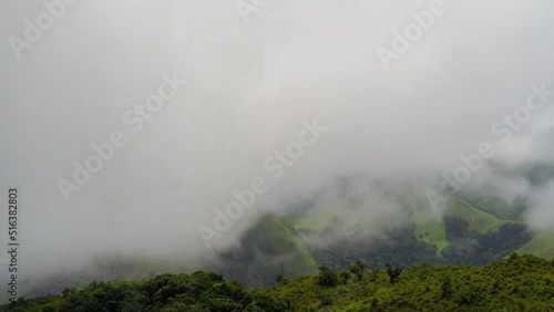 Timelapse of south india mountains. South Asia. photo