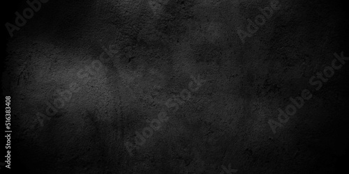 Scary wall Black stone concrete texture background, Dark grey black horror cement texture for background