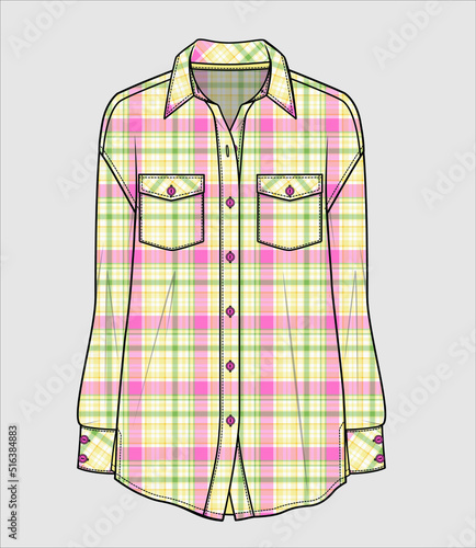 SHIRTS WITH CHECKS FOR WOMENS AND TEENS