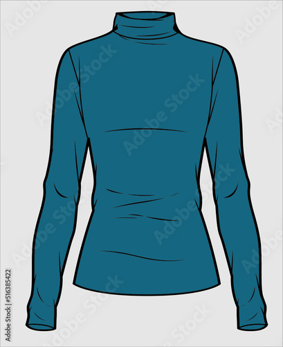 FULL SLEEVES HIGH NECK KNIT TOP