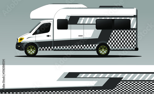 racing background vector for camper car wraps and more