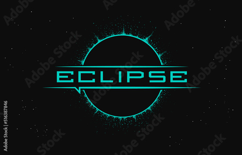solar eclipse printable vector logo © Galacticus