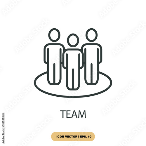 team icons  symbol vector elements for infographic web