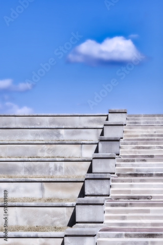 Stairway to Heaven concrete stairs with clouds © Todd Williams