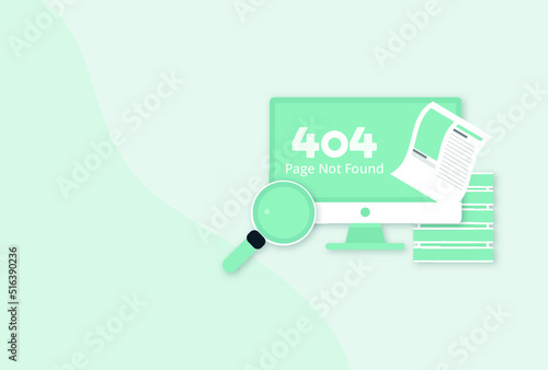 Error 404 Page Not Found Natural Concept Illustration Background For Web Missing Landing Page