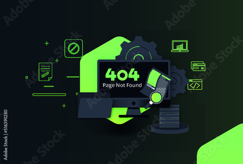 Error 404 Page Not Found Natural Concept Illustration Background For Web Missing Landing Page