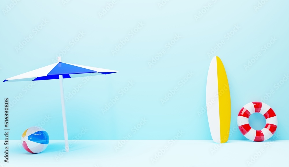 3D素材_夏の海セット
