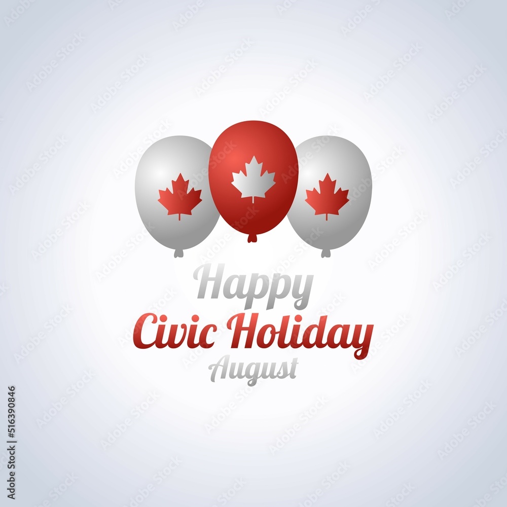vector graphic of happy civic holiday good for civic holiday