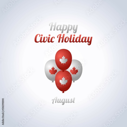 vector graphic of happy civic holiday good for civic holiday celebration. flat design. flyer design.flat illustration.
