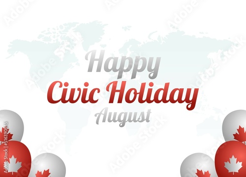 vector graphic of happy civic holiday good for civic holiday celebration. flat design. flyer design.flat illustration.
