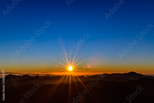 Slika na platnu Sunrise at the mount Sinai. Sinai peninsula, Egypt