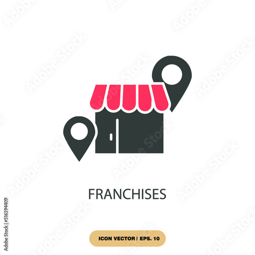 franchises icons  symbol vector elements for infographic web