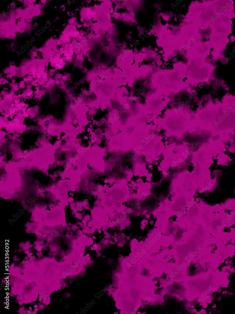 Colorful abstract background. Dynamic ink splash paint. Black and pink.