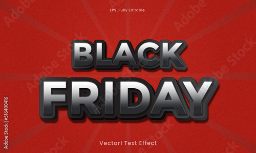 3D Black Friday editable text effect