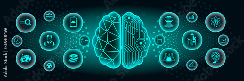 Education icons collection Banner