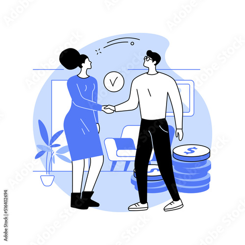 Business loan isolated cartoon vector illustrations.