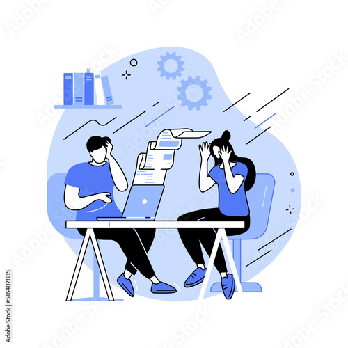 Business bankruptcy isolated cartoon vector illustrations.