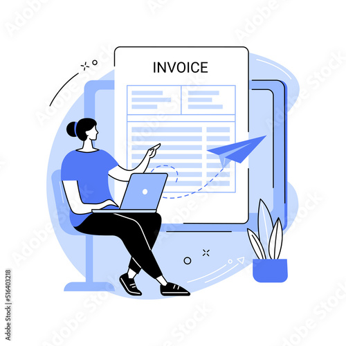 Fill out an invoice isolated cartoon vector illustrations.