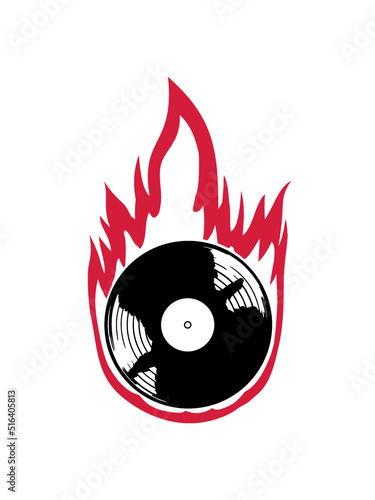 Feuer Vinyl Schallplatte Musik 