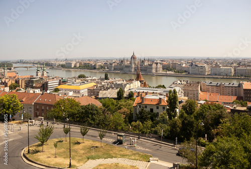 View of the city of Budapest from above.