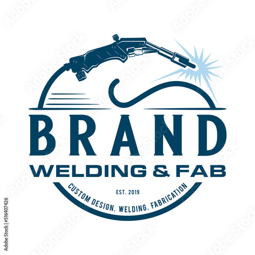 welder logo design. welding theme. for welding services and also iron crafts
