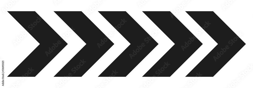 Arrow icon. Set of black arrows symbols. Vector illustration isolated on white background