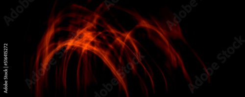 red luminous lines on a black background